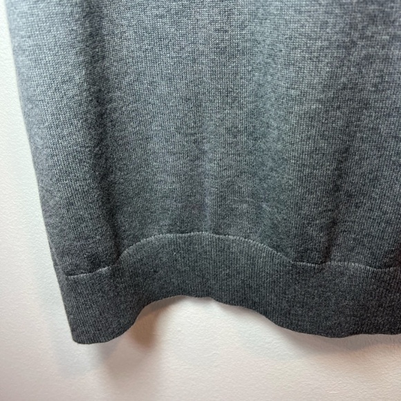 Lands' End Mens V-Neck Sweater Vest Shirt Gray Fine Gauge Supima Cotton Size XXL - Picture 9 of 10